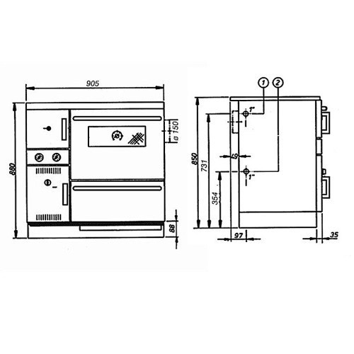 Holz-Küchenherd Wamsler K 148 CL 23 kW Hydro