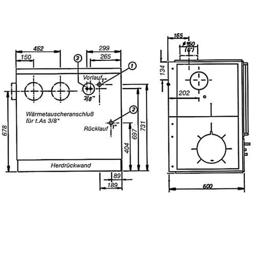 Holz-Küchenherd Wamsler K 148 CL 23 kW Hydro