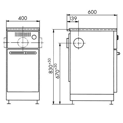 Küchenherd à mazout Wamsler OZ 444 S 5,5 kW