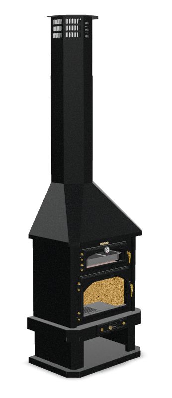 Holzkamin mit Backfach - BRONPI Ebro 15 KW
