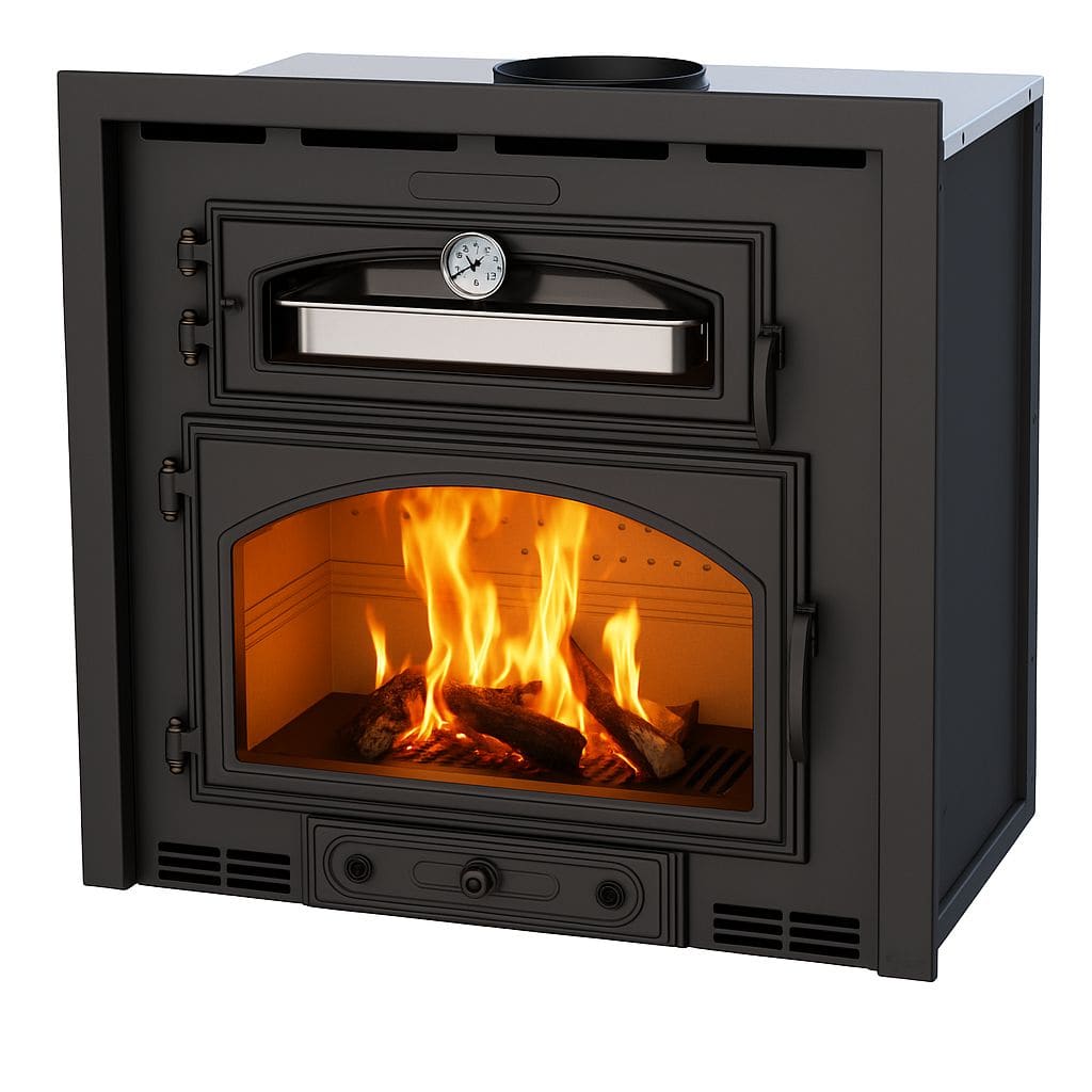 Holzeinsatz mit belüftetem Backfach, kanalisierbar - BRONPI Everest 15 kW