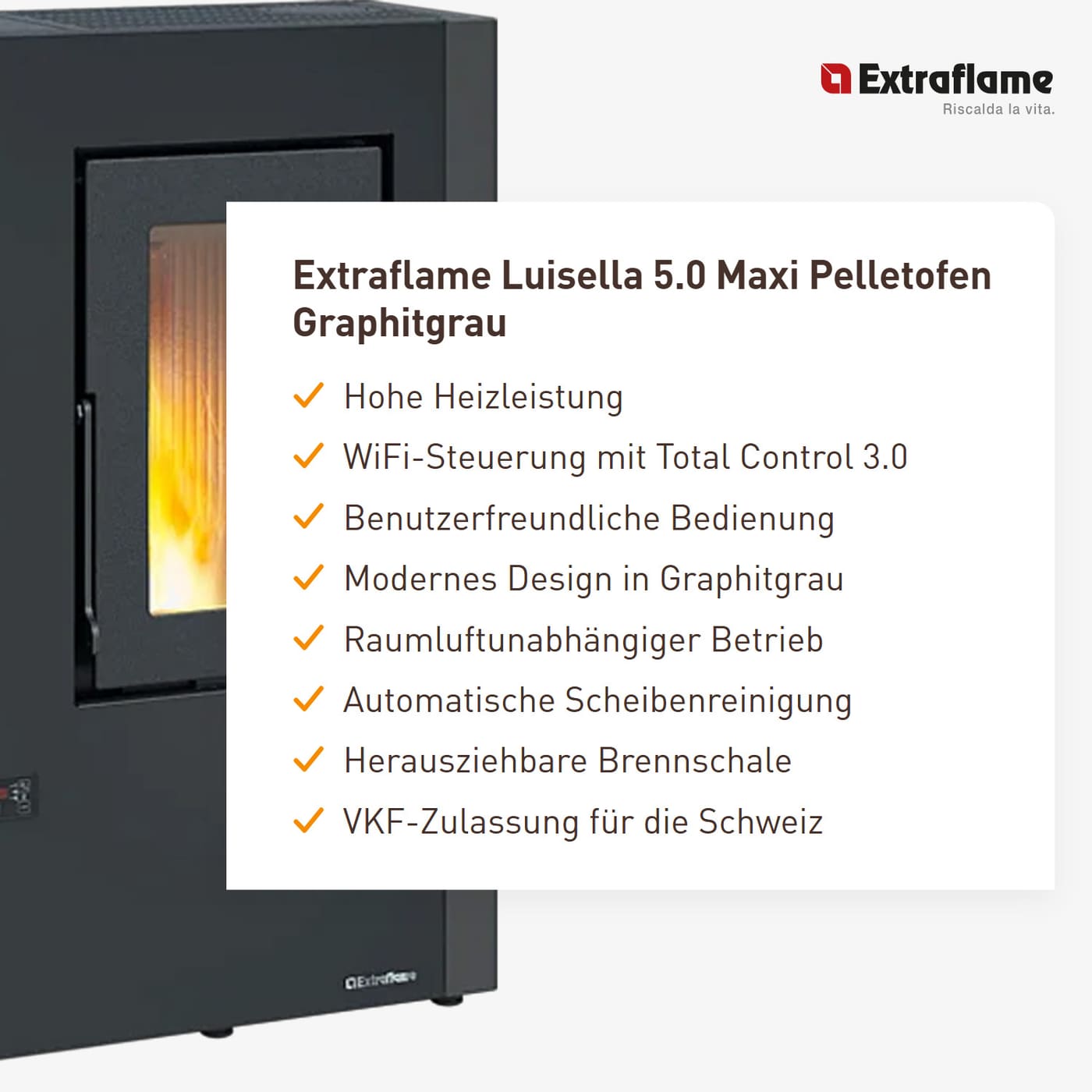 Extraflame Luisella 5.0 Maxi Graphitgrau