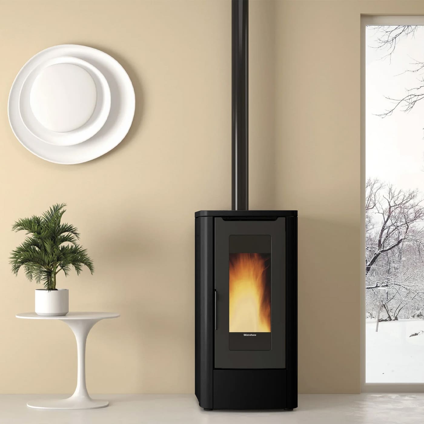 Extraflame TEOREMA PLUS AD Pelletofen 25,8 kW schwarz