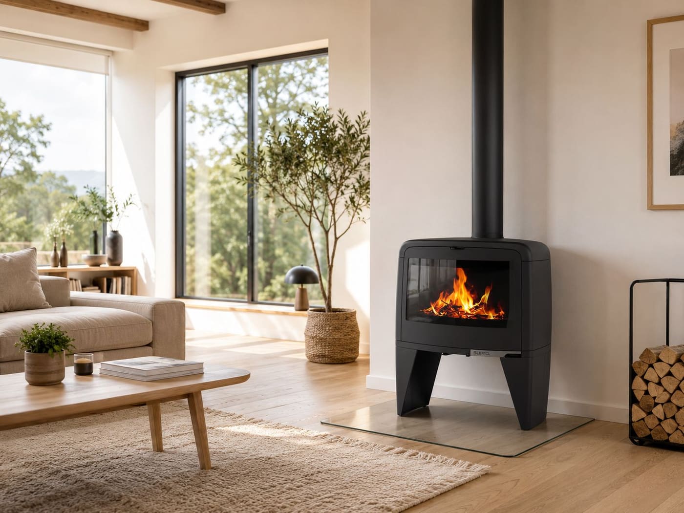 Gusseisen-Holzofen - SUPRA Paul Haut 10 kW