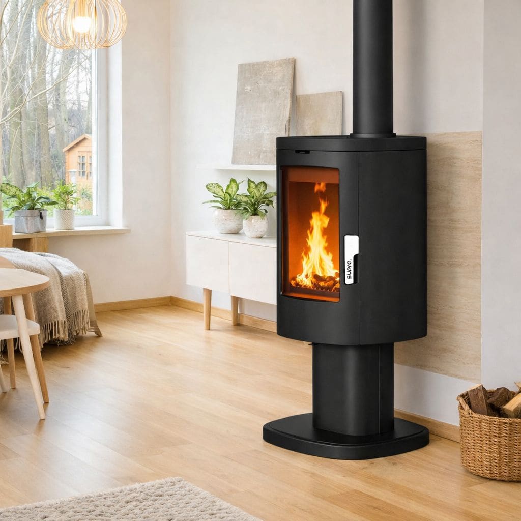 Gusseisen-Holzofen -SUPRA Maonie sur pied 11.5 kW
