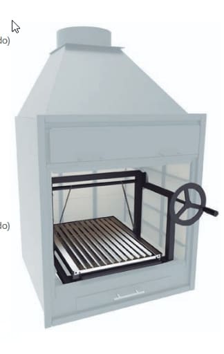 Holzkohle-/Holzgrill mit Backfach - FM CALEFACCION - FUSION 140