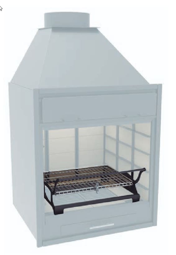 Holzkohle-/Holzgrill mit Backfach - FM CALEFACCION - FUSION 140