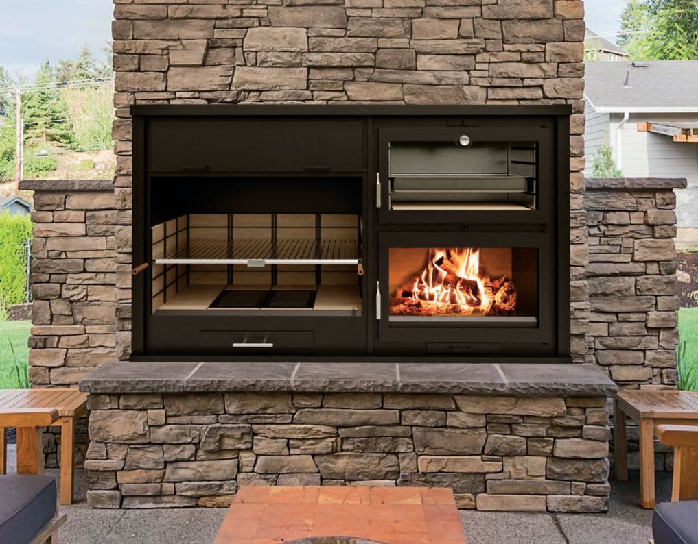Holzkohle-/Holzgrill mit Backfach - FM CALEFACCION - FUSION 200