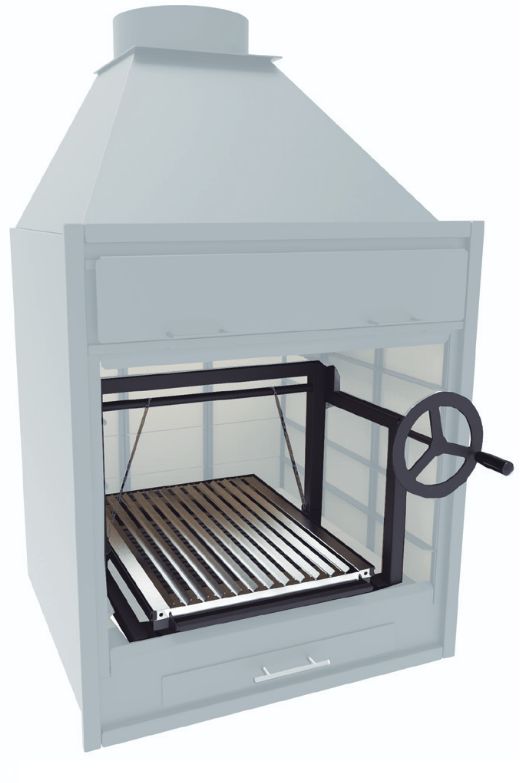 Holzkohle-/Holzgrill mit Backfach - FM CALEFACCION - FUSION 200