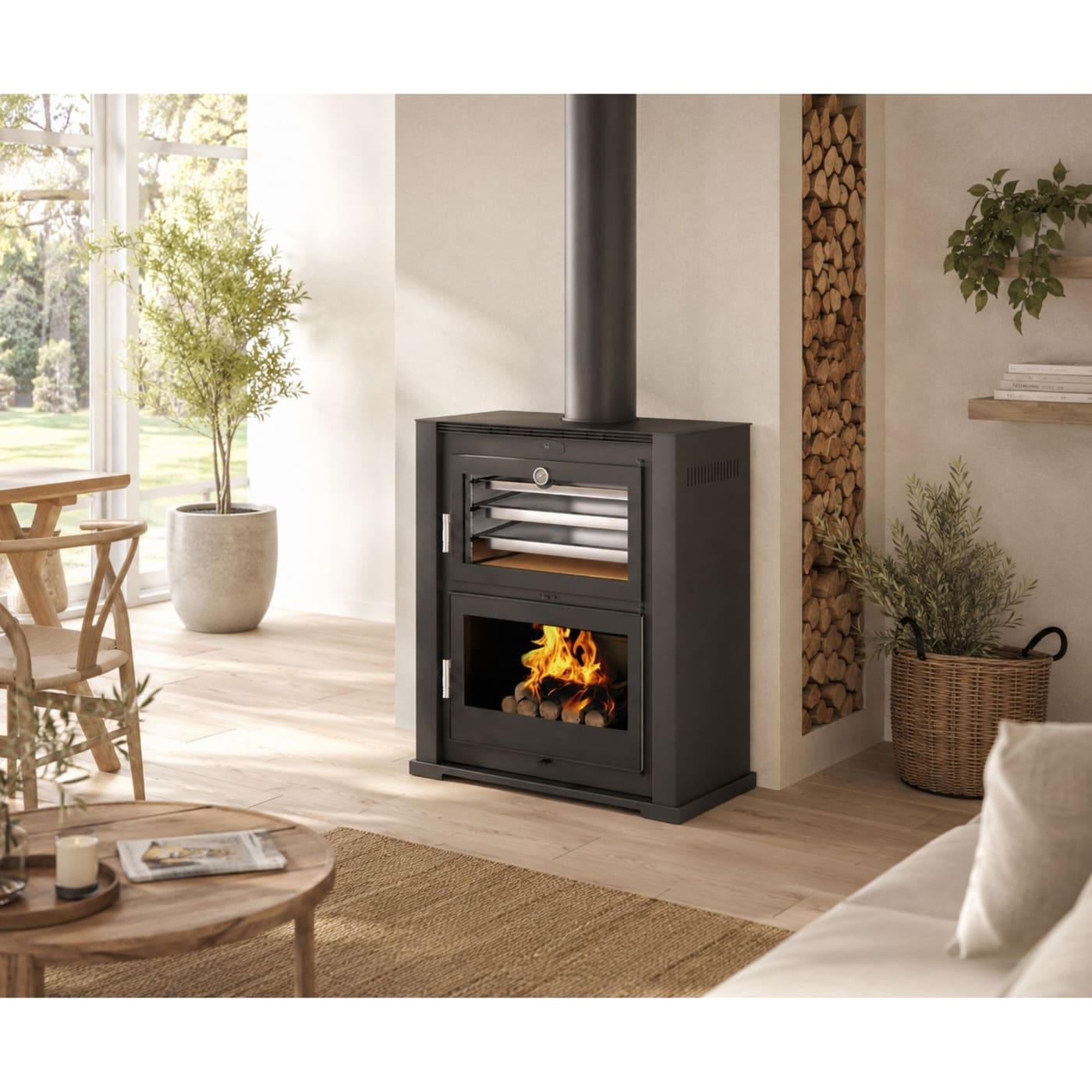 Holzofen mit Backfach - FIREMATIC Baltimore 10.9 kW