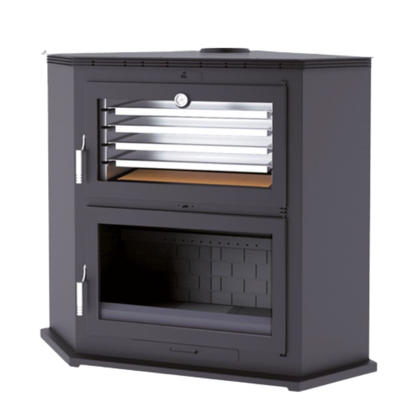 Holzofen Eck mit Backfach - FIREMATIC Texas 10.9 kW
