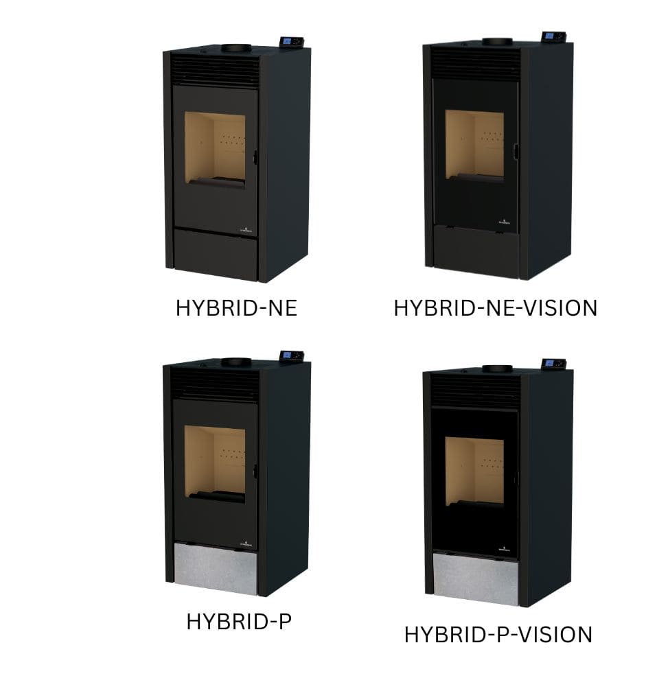 Hybrid-Holzpellet-Ofen mit Umluft - BRONPI Hybrid 10 kW