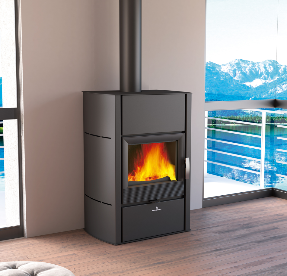 Holzofen wasserführend anschließbar - BRONPI HydroNova Plus 15 kW
