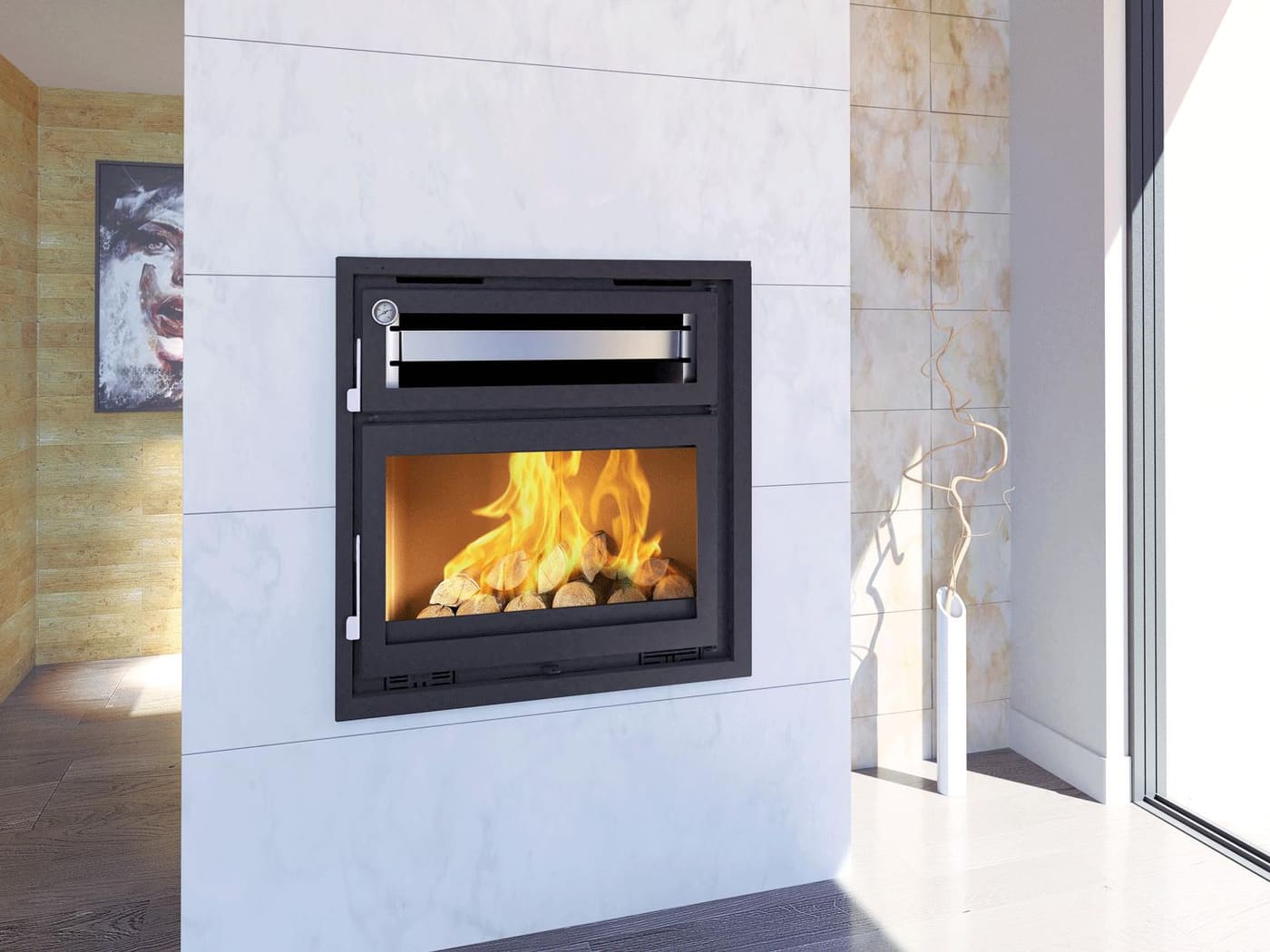 Holzeinsatz mit Backfach - FIREMATIC Ohio 12.8 kW