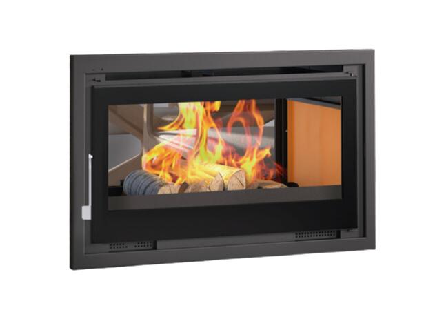 Holzeinsatz 2 verglaste Türen belüftet - FIREMATIC Sana 13,3 kW