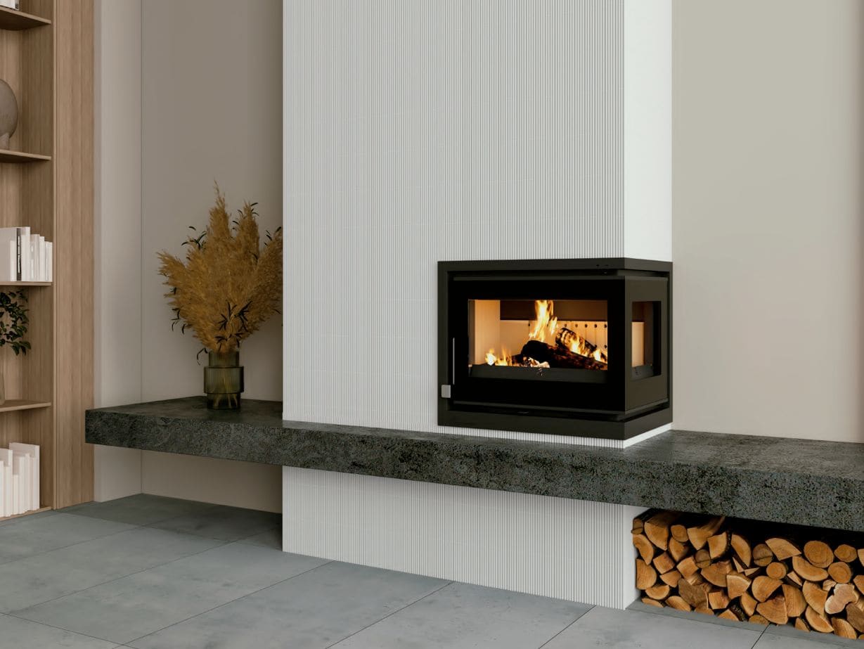 Holzeinsatz mit Lüftungsecke - FIREMATIC Lora-D 12,6 kW