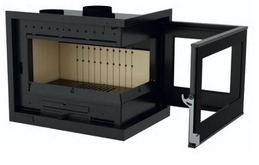 Holzeinsatz mit Lüftungsecke - FIREMATIC Lora-D 12,6 kW