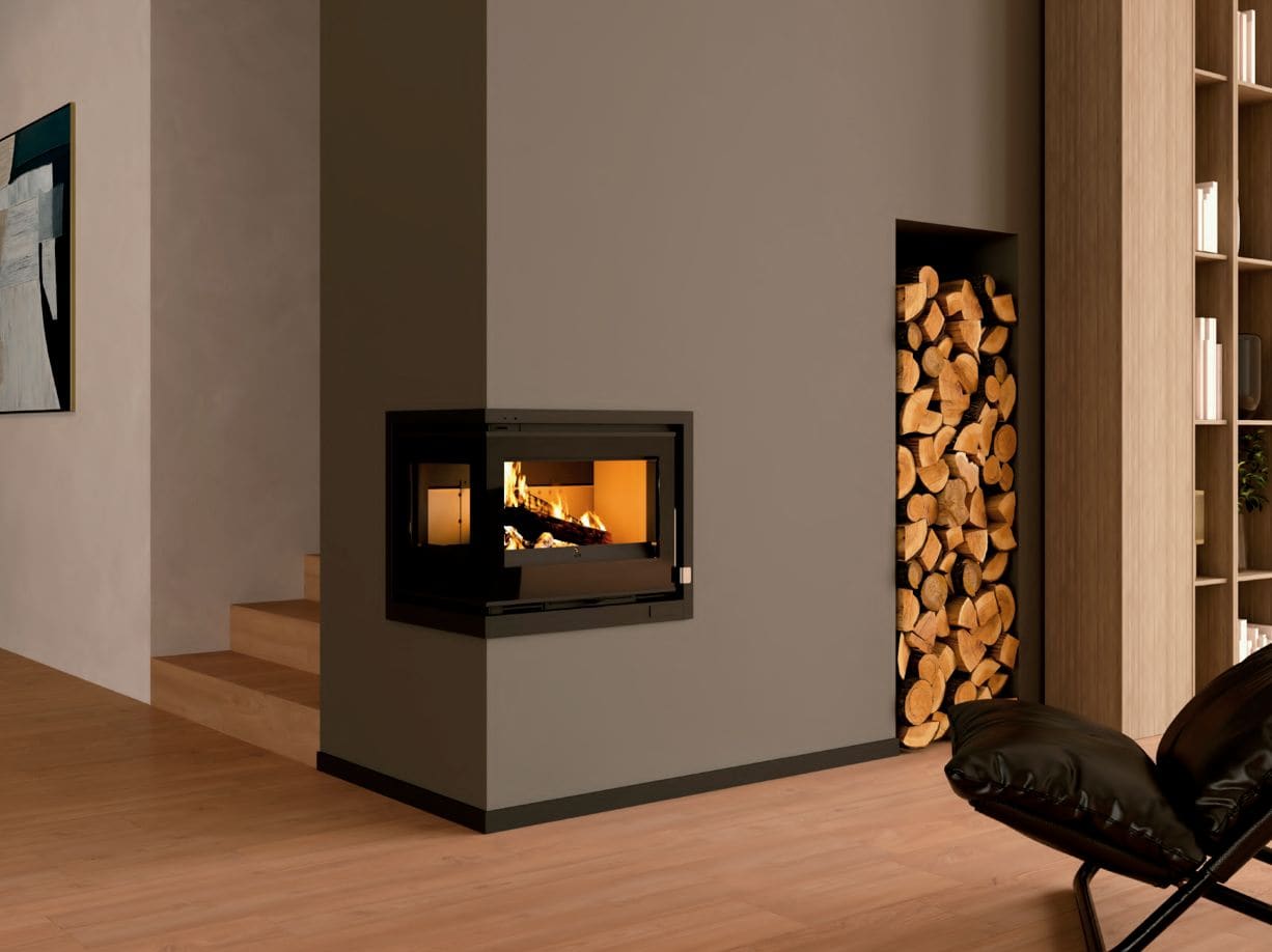 Eck-Holzeinsatz belüftet - FIREMATIC Lora-I 12,6 kW