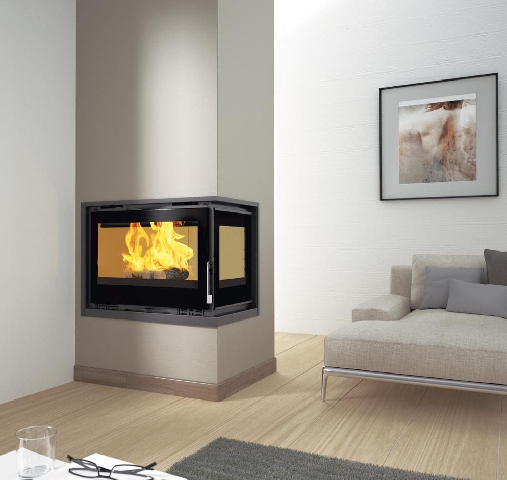 Holzeinsatz 2 verglaste Belüftung - FIREMATIC Jenn-D 12,8 kW