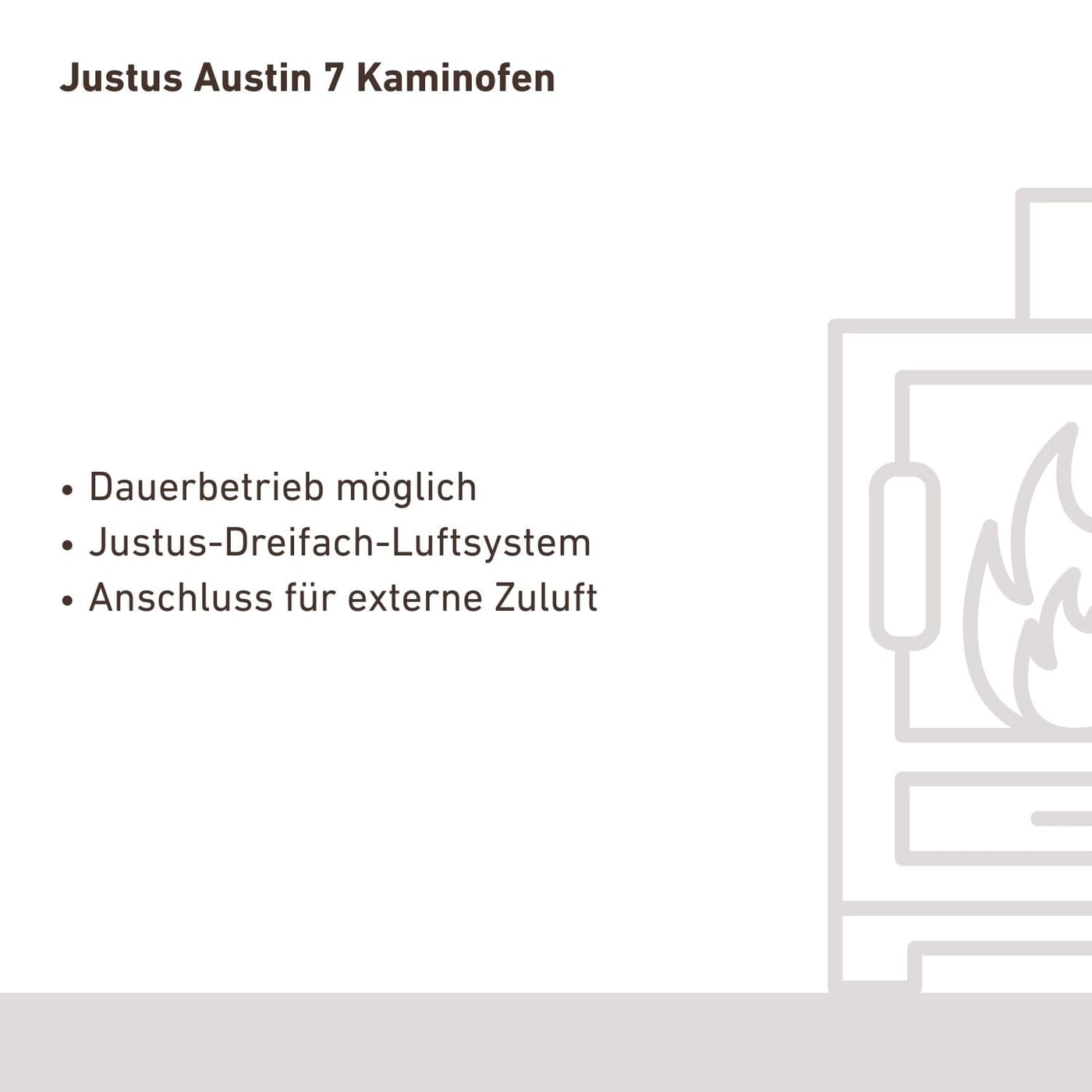 Justus Austin 7 Kaminofen 7 kW Speckstein
