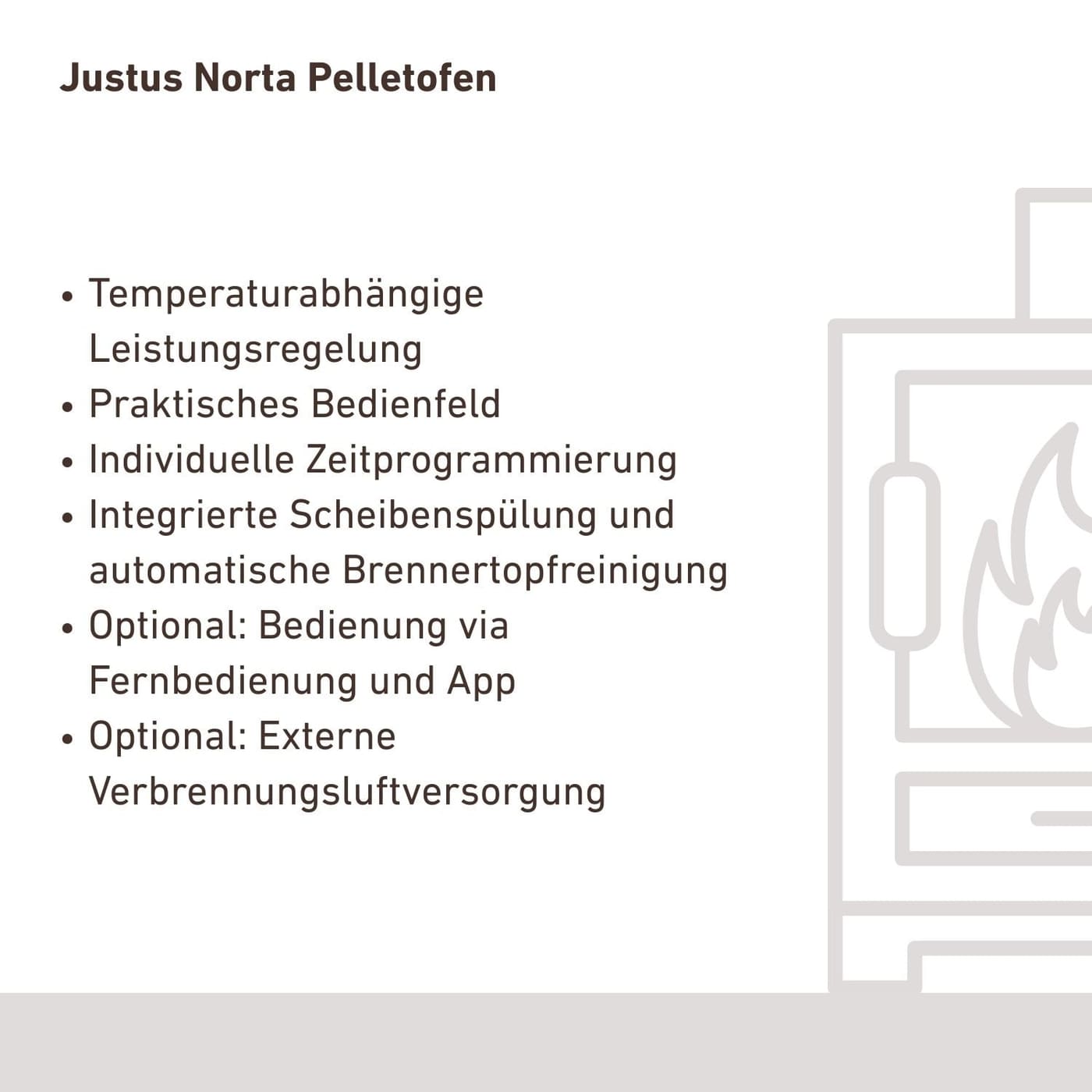 Justus Norta Pelletofen 8 kW Speckstein