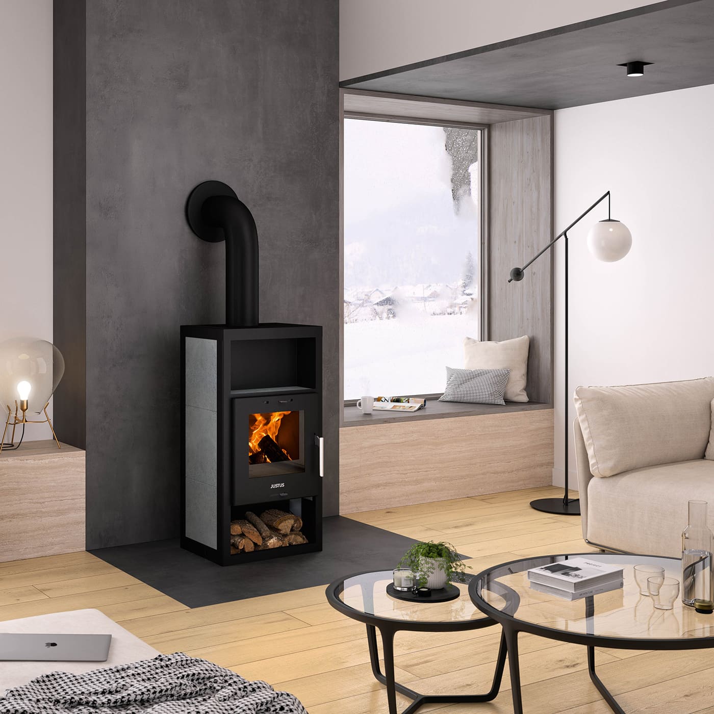 Justus Texas V Specksteinkeramik Kaminofen 6 kW
