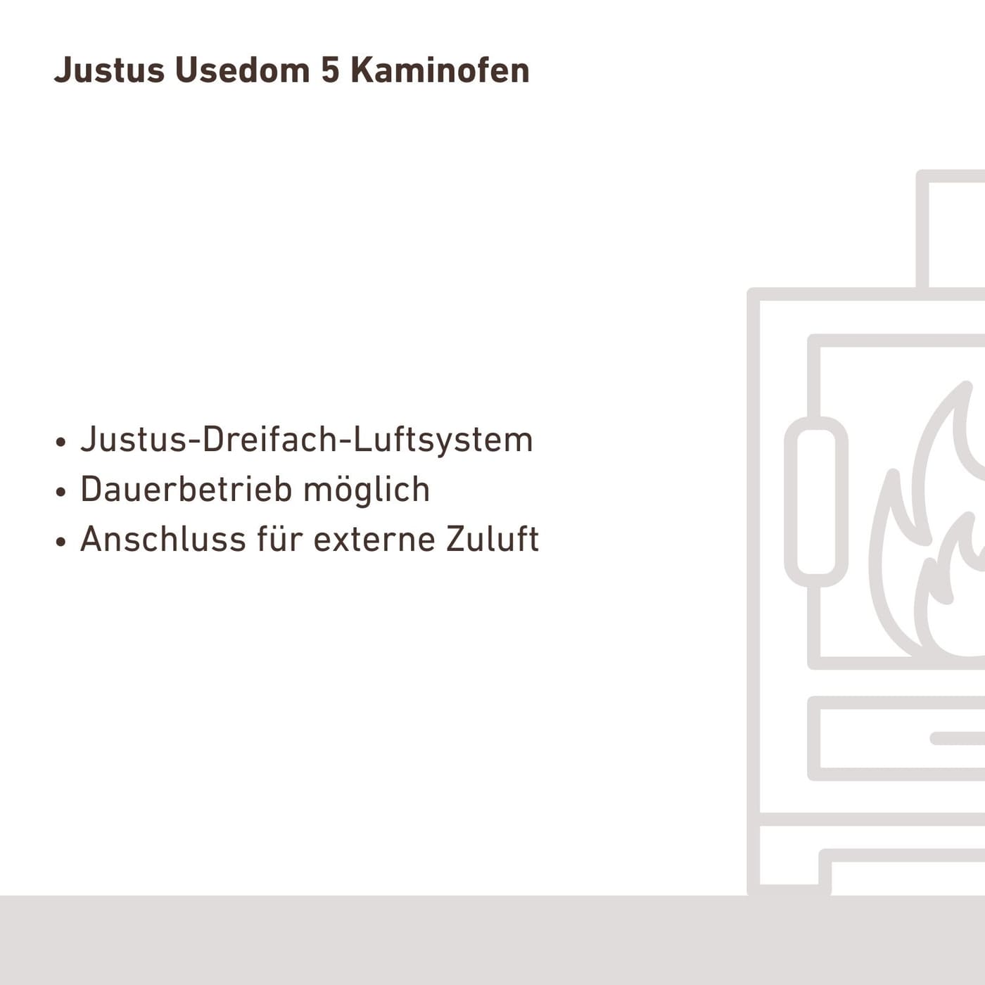 Justus Usedom 5 -Verkleidung Kaminofen 5,5 kW