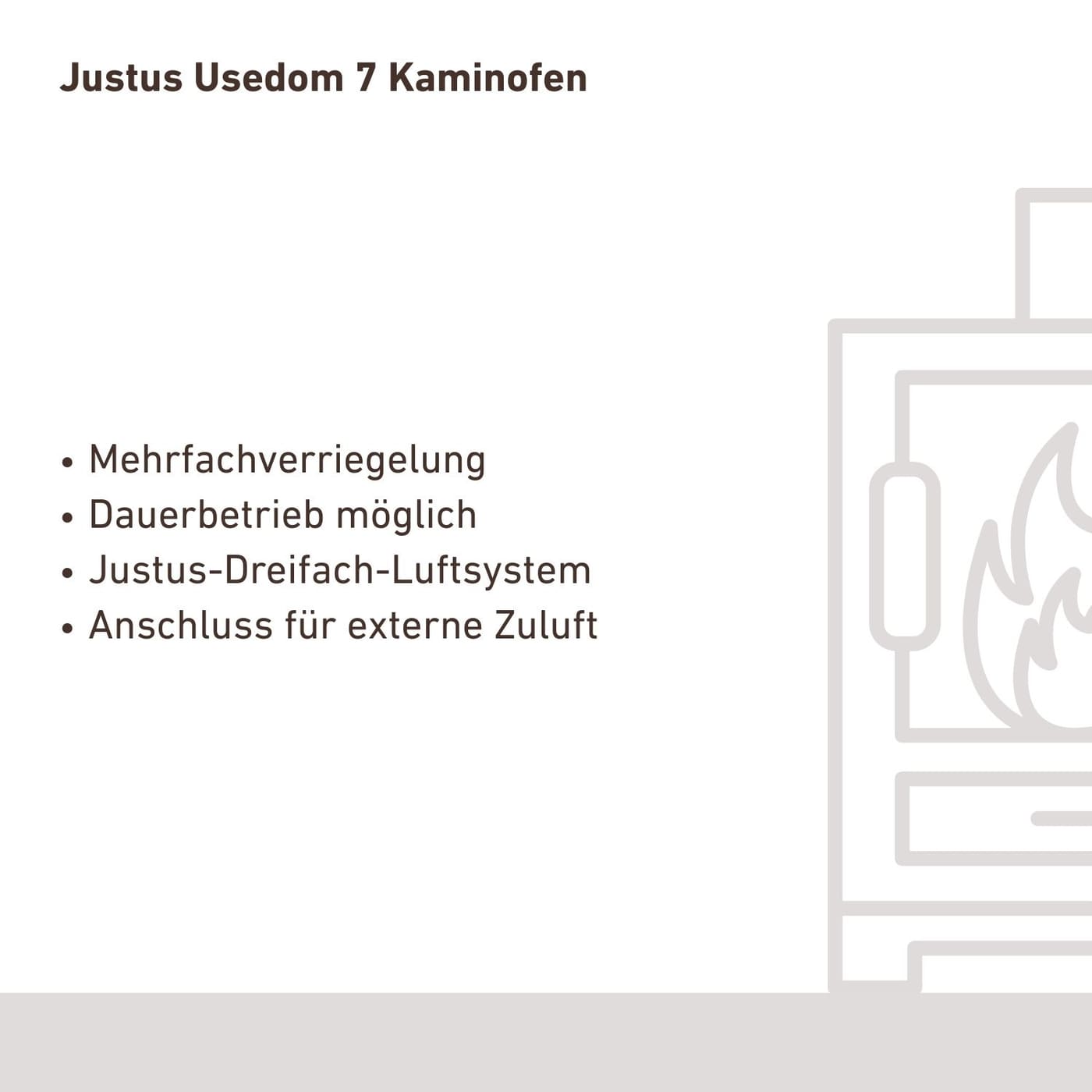 Justus Usedom 7 Kaminofen 7 kW Speckstein