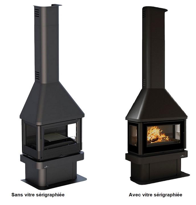 3-Scheiben-Kamin belüftet anschließbar - BRONPI Lisboa 3C 10 kW