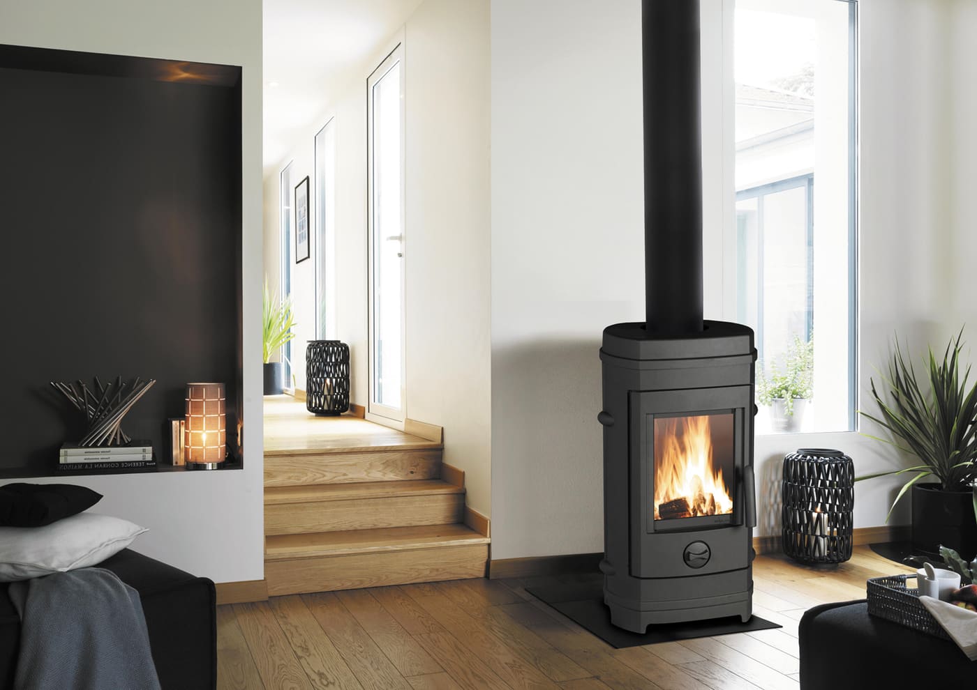 Holzofen INVICTA Remilly gris, 7 kW