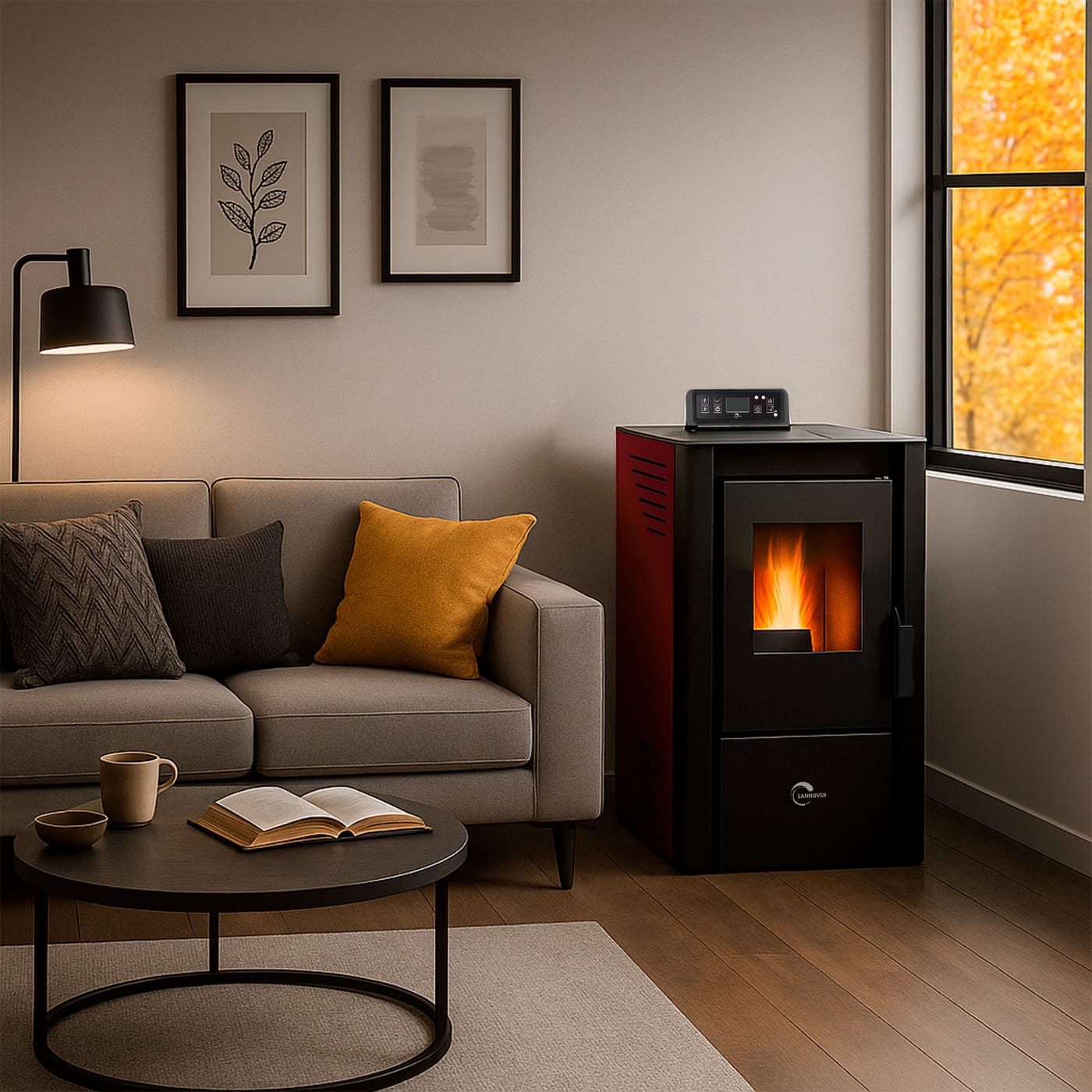Pelletofen air Anita 9,4 kW Bordeaux Sannover