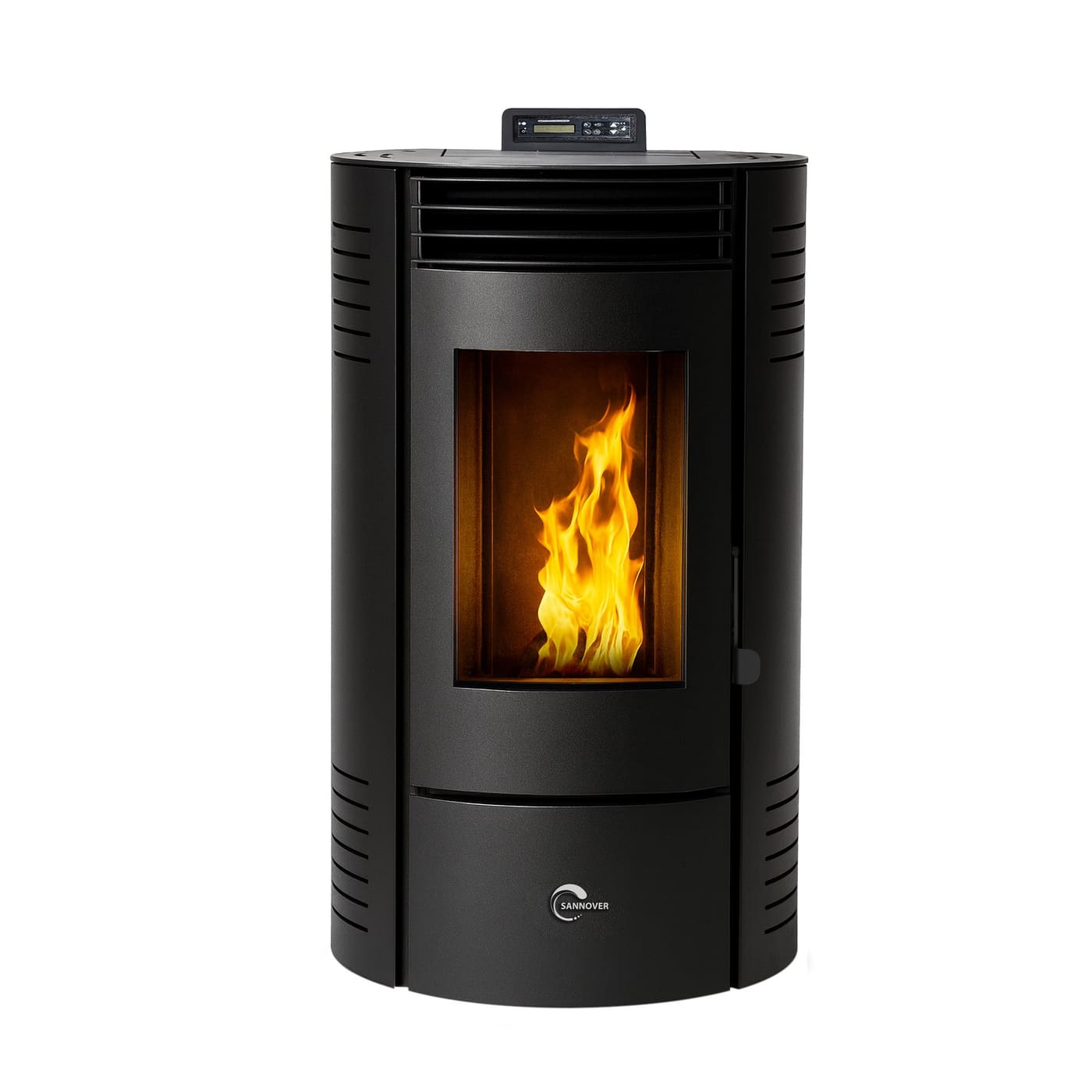 Pelletofen raumluftunabhängig Azora 11,6 kW Noir Sannover + Installationsset