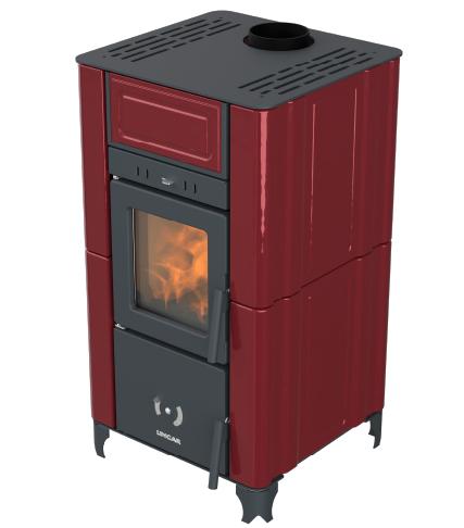 Ventilated ceramic wood stove - LINCAR Emily 6,7 kW