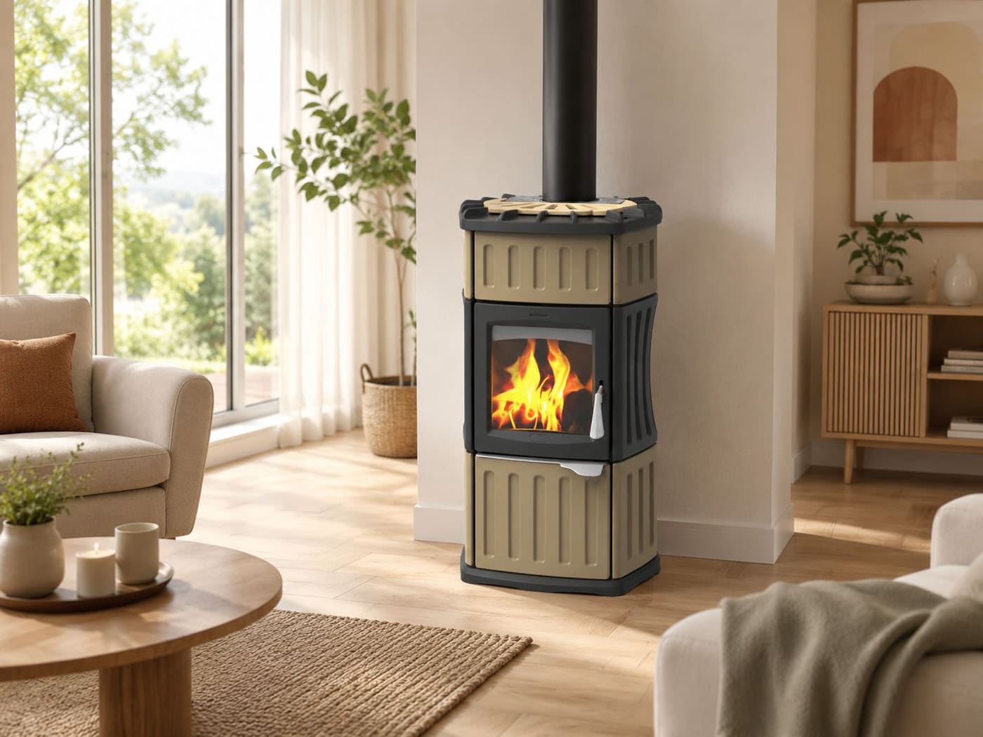 Holzofaus Keramik - LINCAR Monella 184 9.6 kW