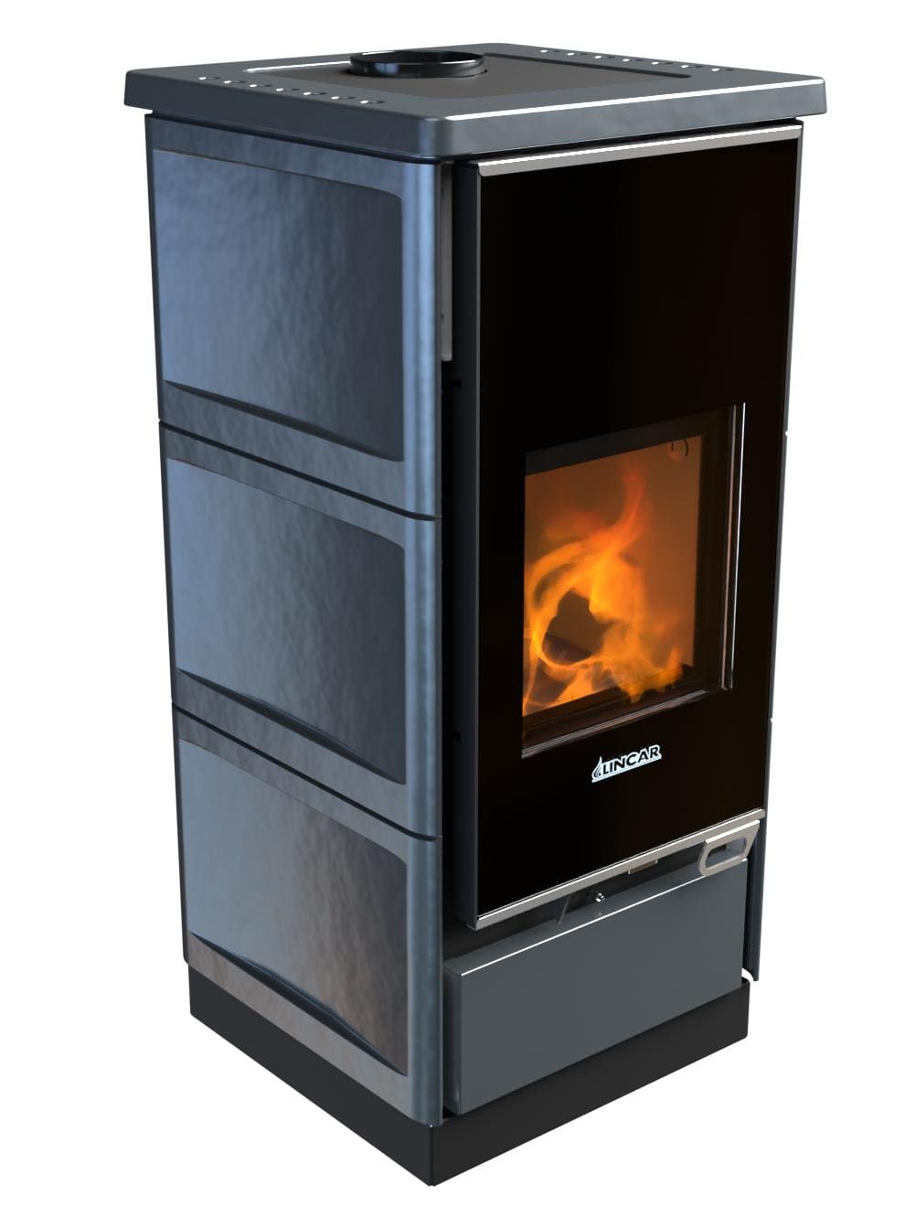 Belüfteter Holzofen anschließbar - LINCAR Elodie Keramik 9,6 kW