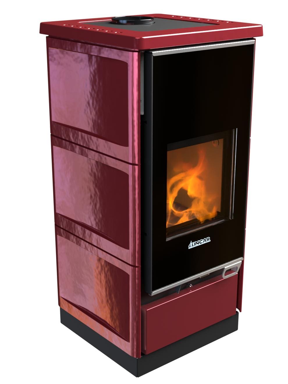 Belüfteter Holzofen anschließbar - LINCAR Elodie Keramik 9,6 kW