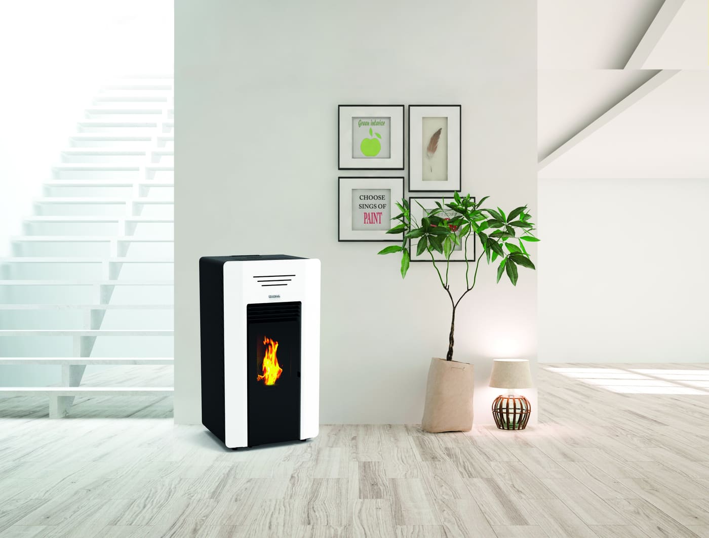 Pelletofen kanalisierbar - LINCAR Windy Canalizzata 11.6 kW