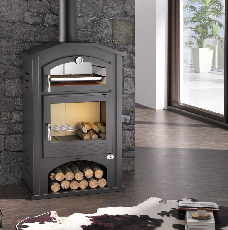 Holzofen mit Backfach - FIREMATIC Detroit 9.5 kW