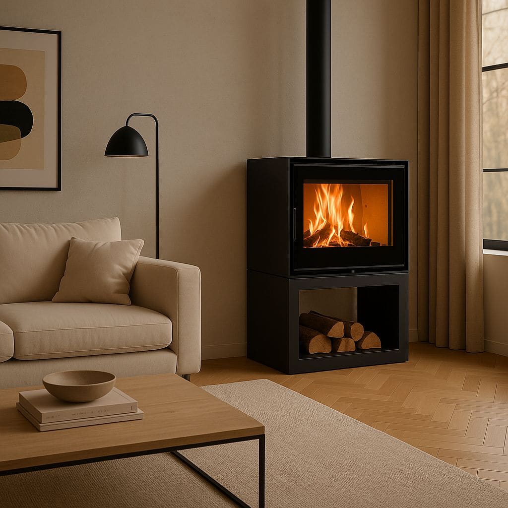 Holzofen anschließbar mit Büchern - FIREMATIC Toronto - S 65 12,6 kW