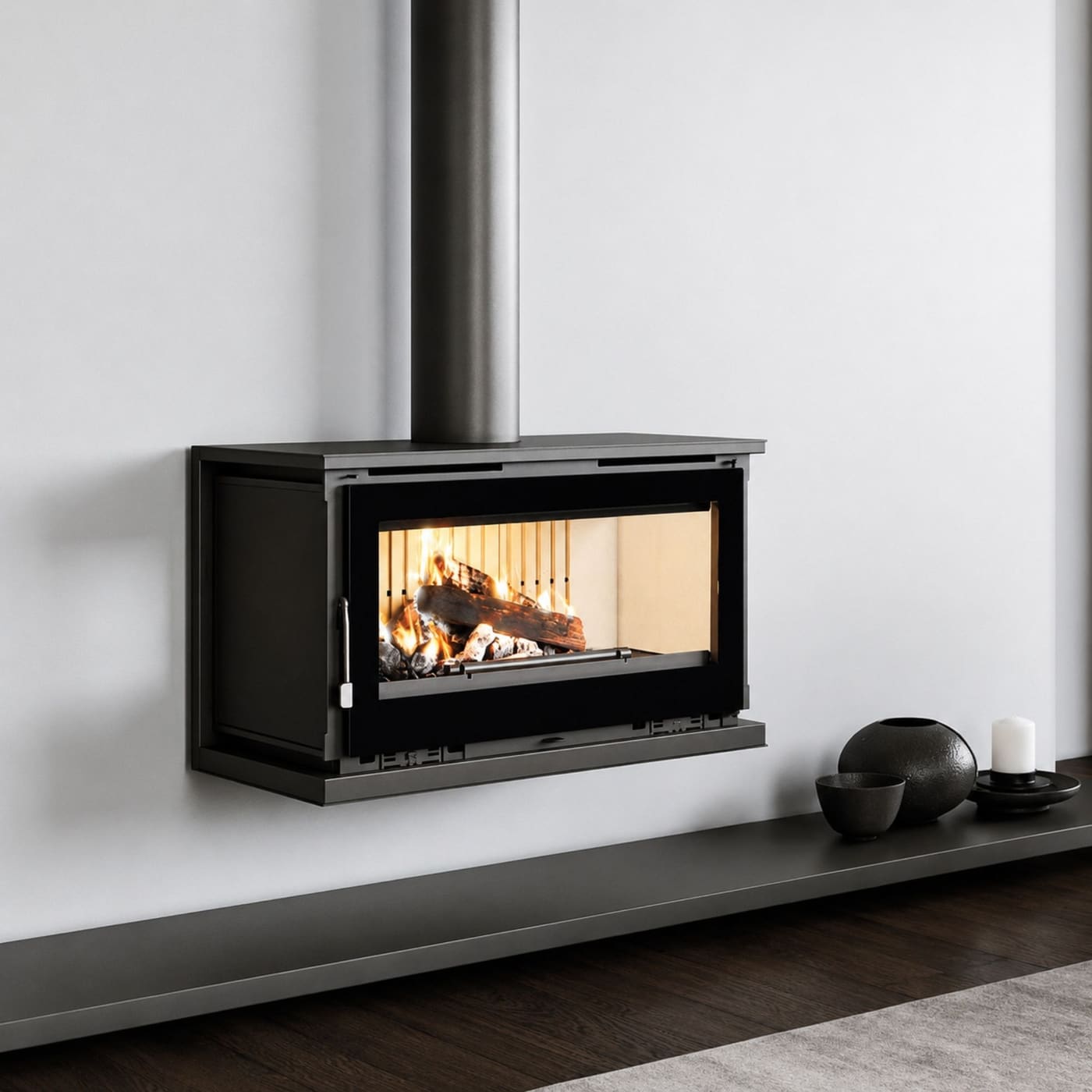Belüfteter hängender Holzofen - FIREMATIC Toronto - S 12,5 kW