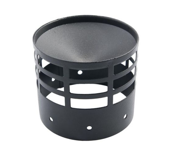 Sortie horizontale femelle Ø80mm Stahl schwarz