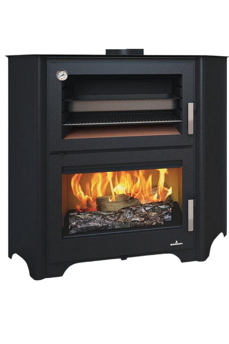 Holzofen anschließbar mit Backfach - BRONPI Murano - R 14 kW