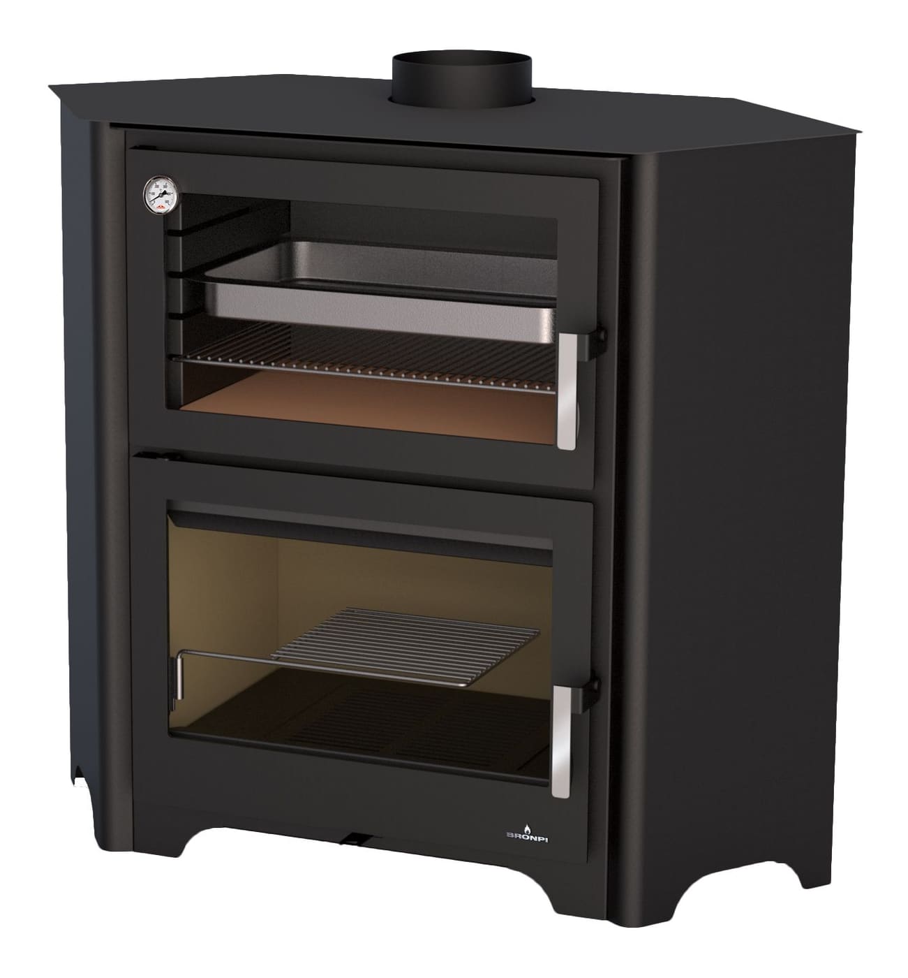 Holzofen anschließbar mit Backfach - BRONPI Murano - R 14 kW