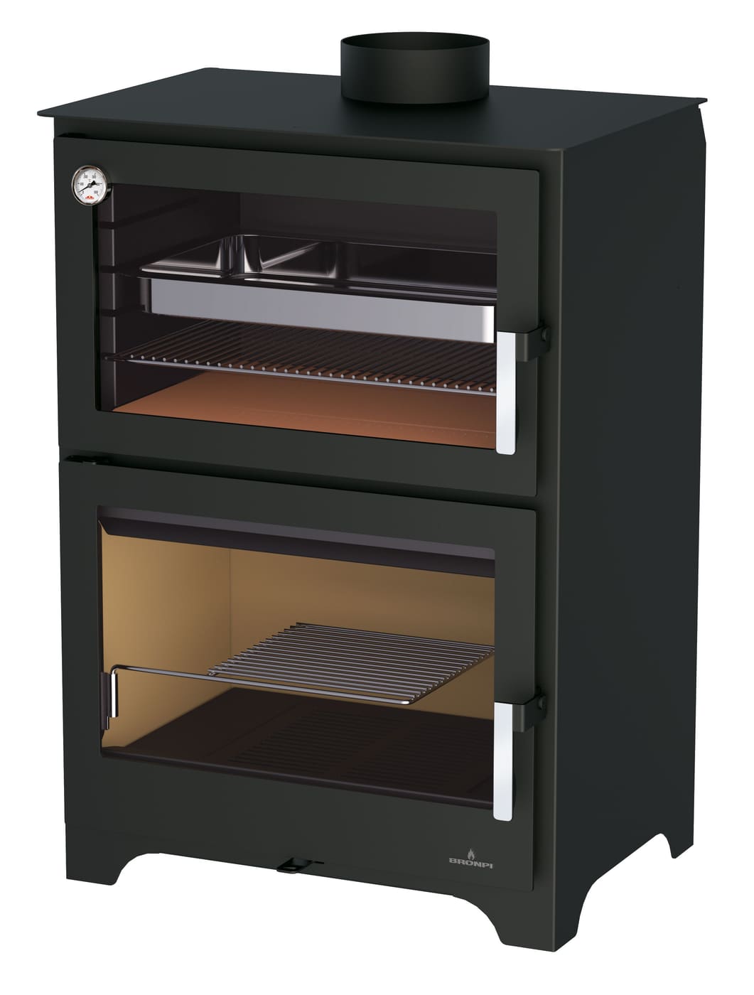 Holzofen anschließbar mit Backfach - BRONPI Murano 14 kW