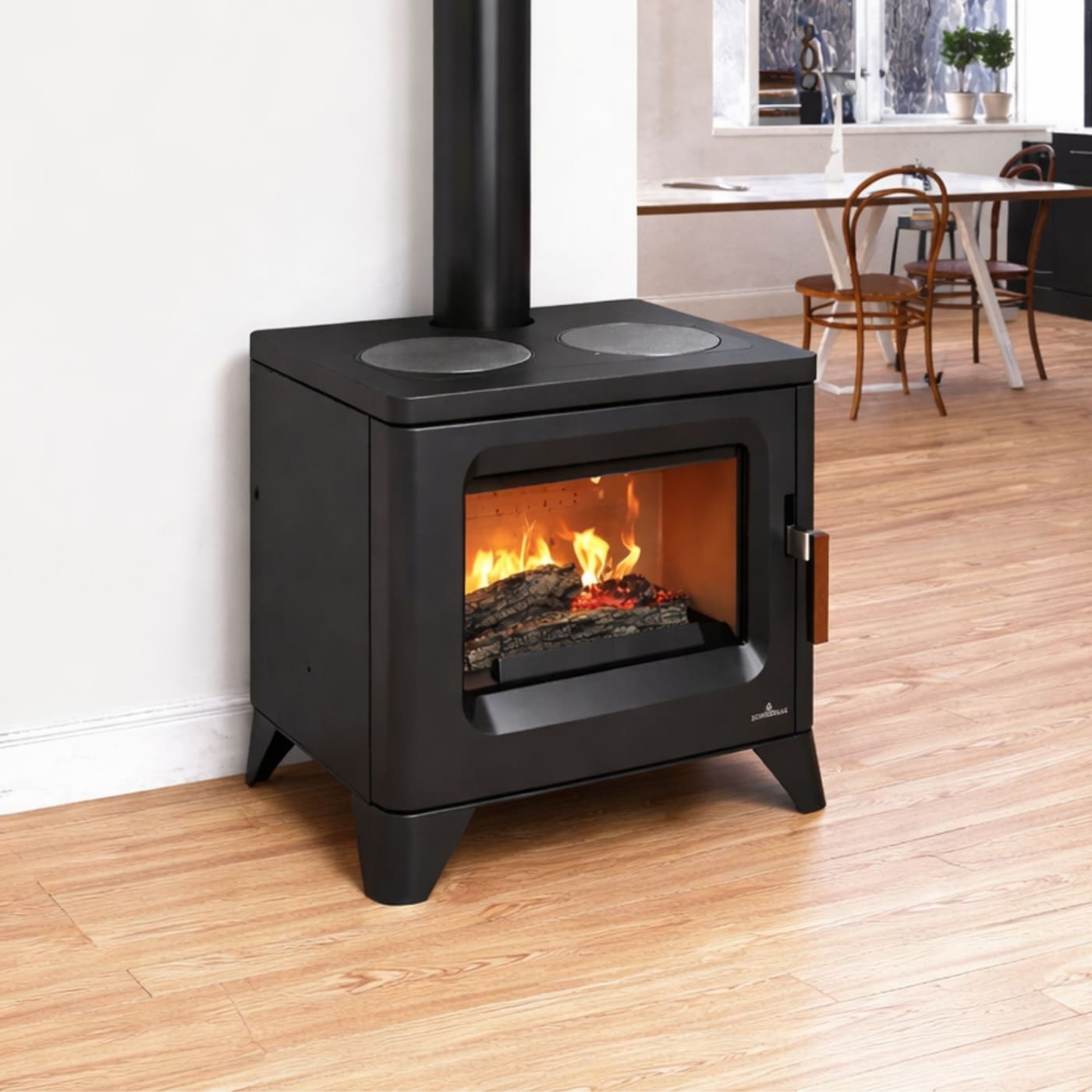 Holzofen anschließbar mit Kochplatten - BRONPI Orly-C 6 kW