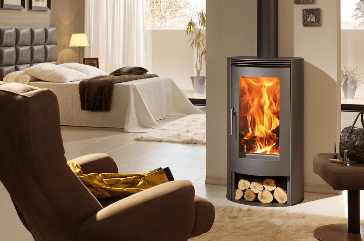 Holzofen anschließbar - PANADERO Helena 8 kW