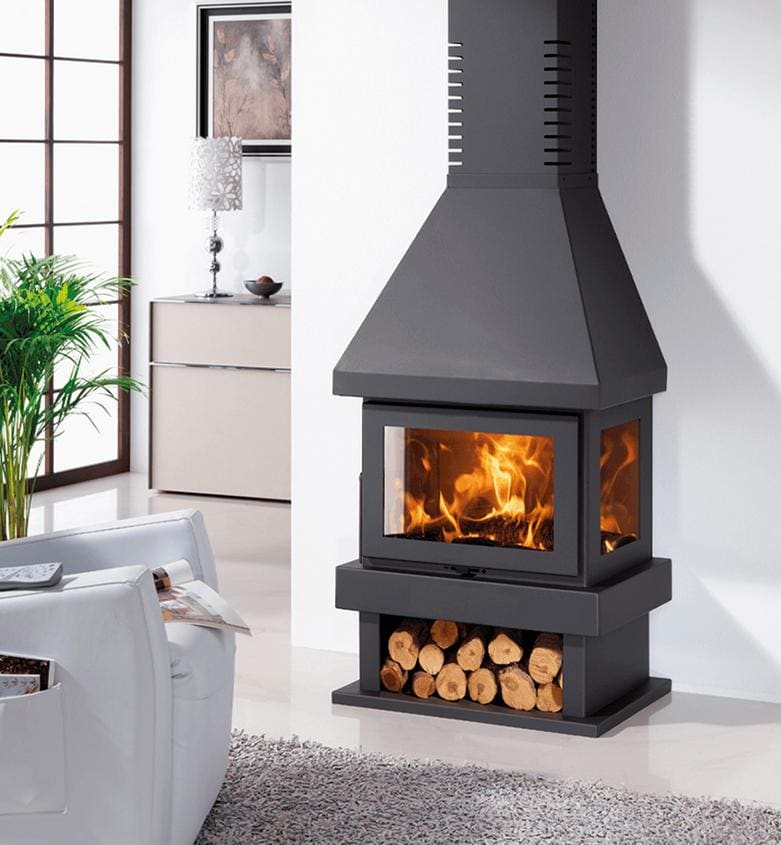 Kamin zum Aufstellen mit 3 Scheiben - PANADERO Canada 8 kW
