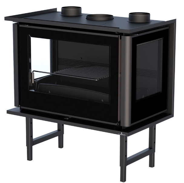 Holzeinsatz 3 Scheiben, belüftet, kanalisierbar - BRONPI Paris 70 3C 11 kW