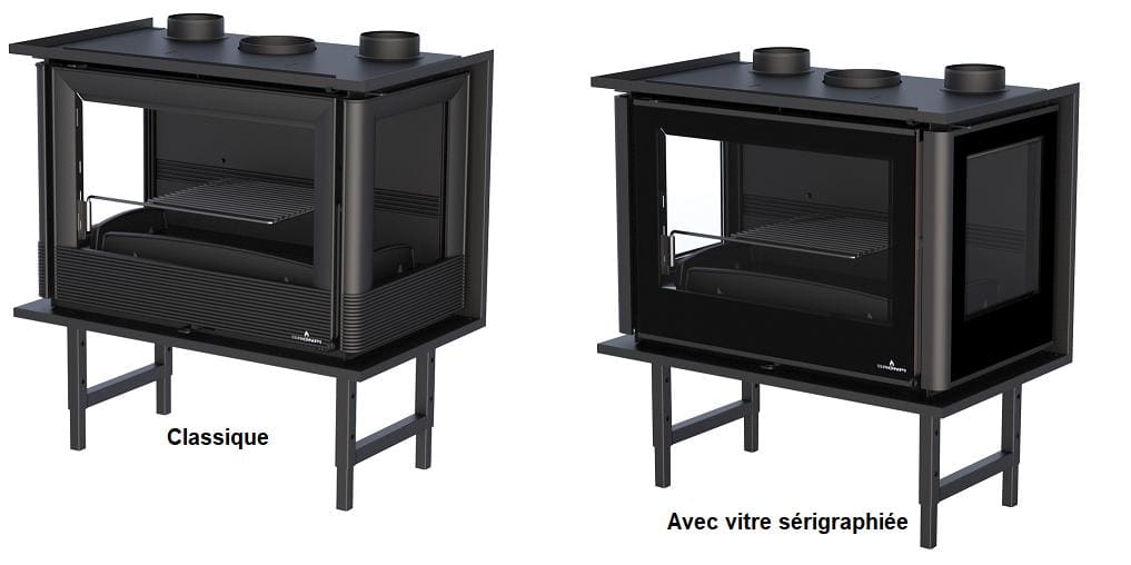 Holzeinsatz 3 Scheiben, belüftet, kanalisierbar - BRONPI Paris 70 3C 11 kW