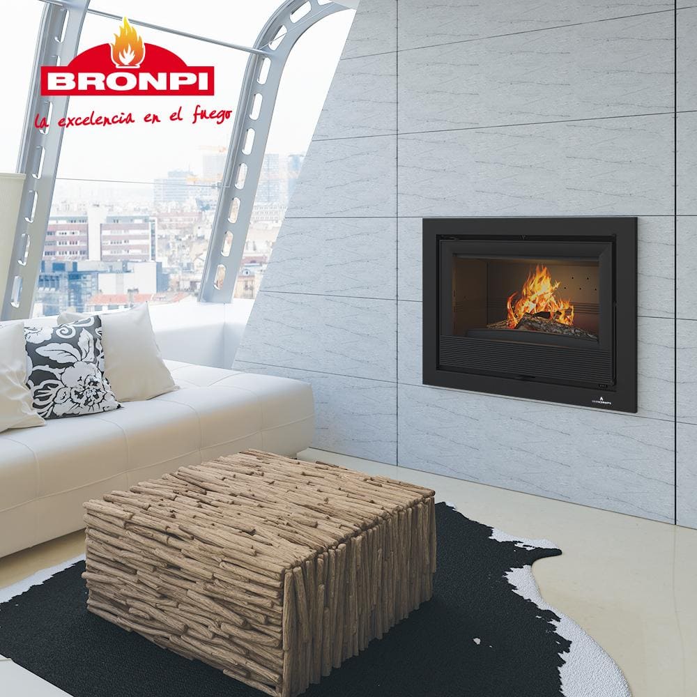 Holzeinsatz belüftet, kanalisierbar - BRONPI Paris 55 9,5 kW